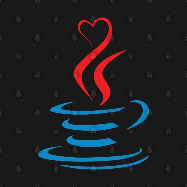 Love Coffe Java Programming Funny Design by zadaID