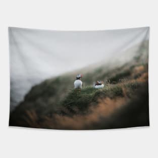 Atlantic Puffin Nest Tapestry