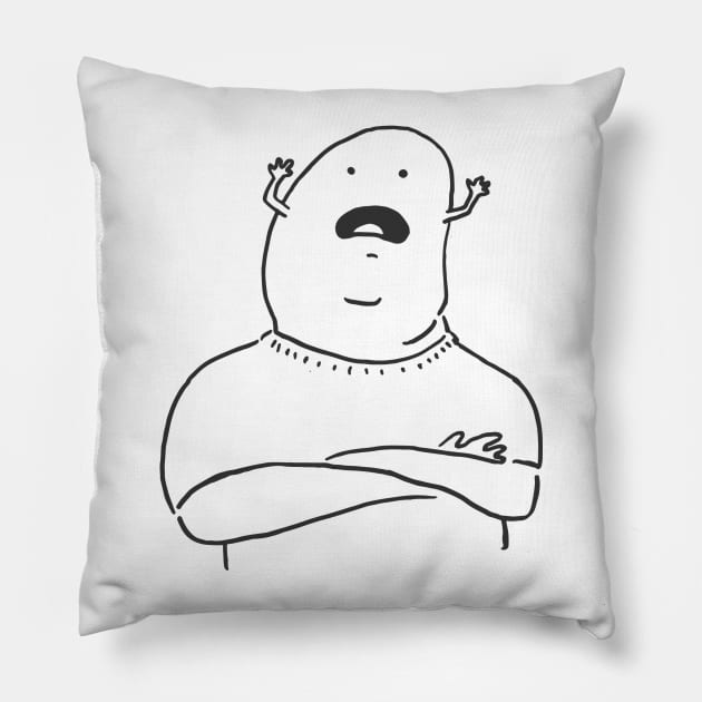 hey - noodle tee Pillow by noodletee