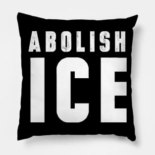 Abolish ICE Distressed Tshirt Pillow