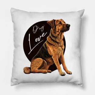 Lucky German Shepherd Pillow