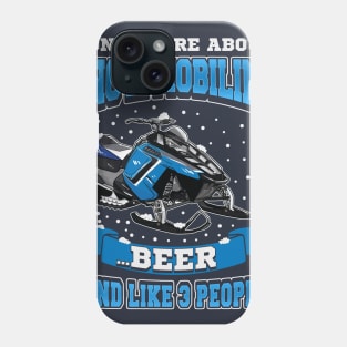 Snowmobile Snowmobiling Beer Funny Phone Case