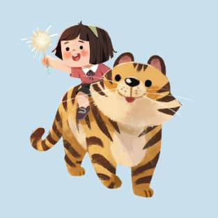 Girl with a tiger T-Shirt