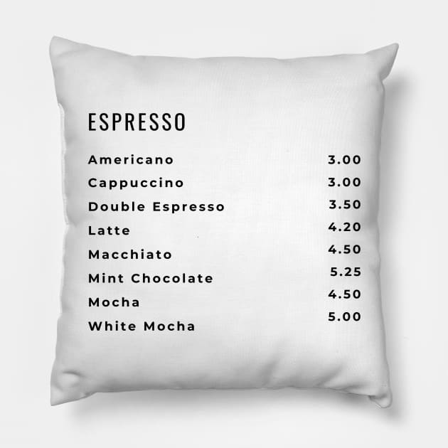 Coffee lover t-shirt Pillow by LOVE IS LOVE