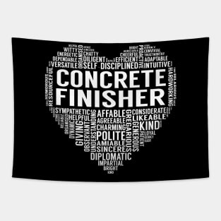 Concrete Finisher Heart Tapestry