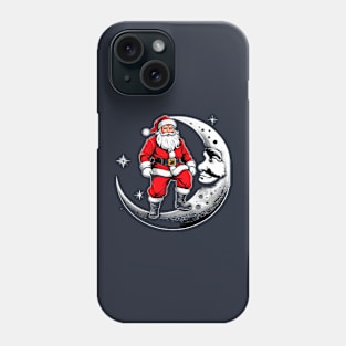 Moonlit Santa: A Solo Serenade in the Christmas Night Phone Case