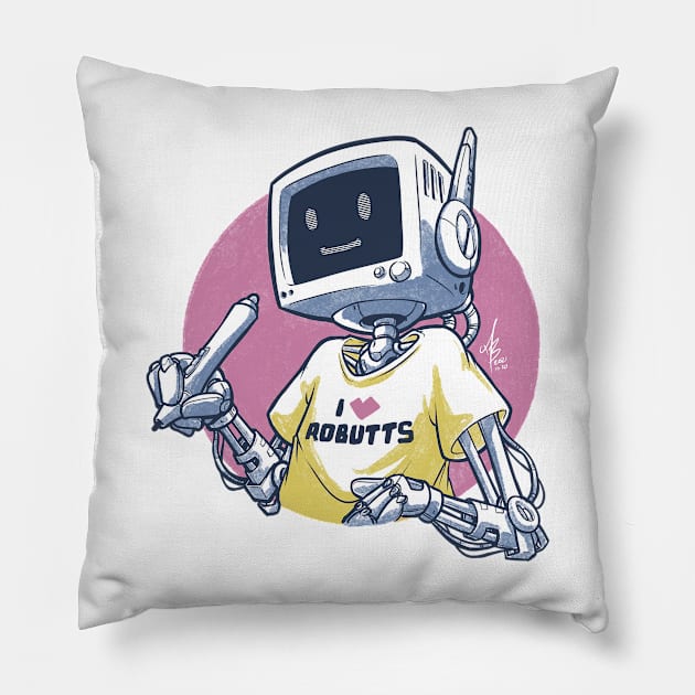 Robutts Pillow by MBGraphiX