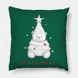 Christmas bear-tree ry Pillow