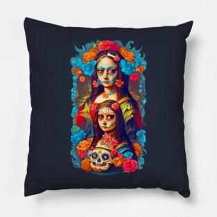 Sugar Skull Halloween Pillow