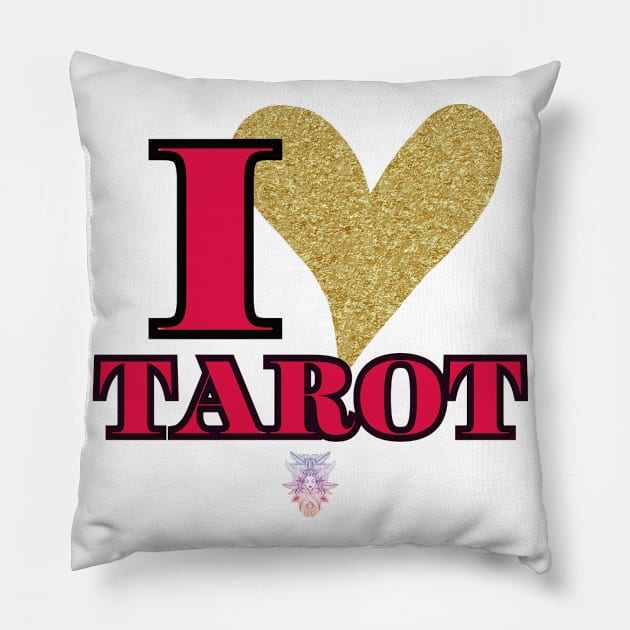 I LOVE TAROT Pillow by Naturally Divine Goddess Tarot