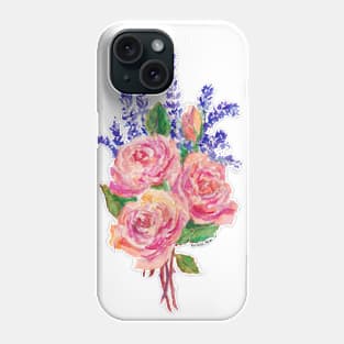 Roses and lavender Phone Case