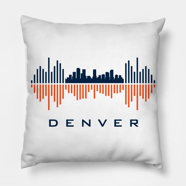 Denver Soundwave Pillow by blackcheetah