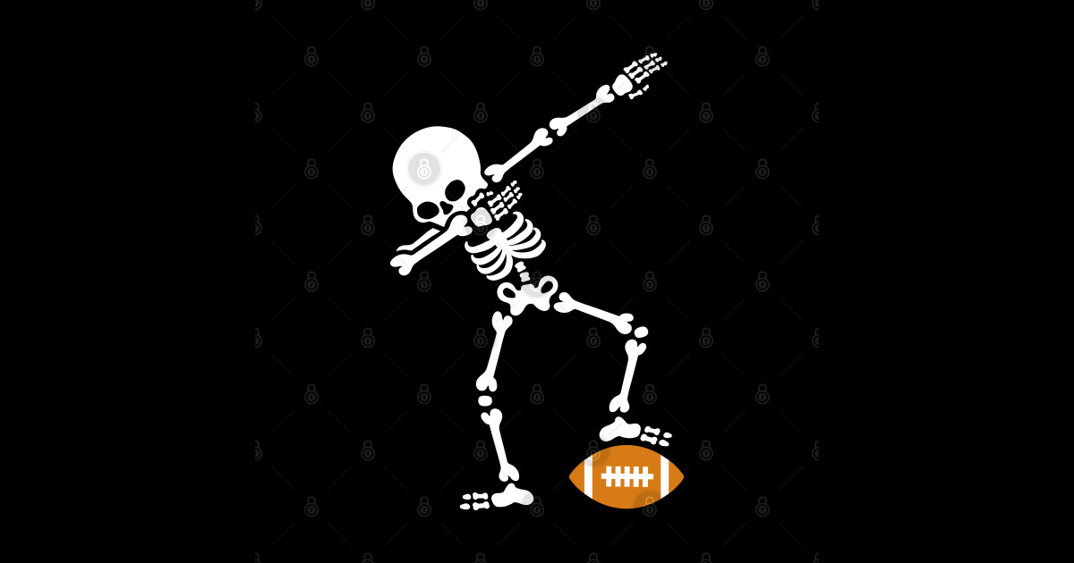 Dab dabbing skeleton rugby - American football - Foorball - Sticker ...