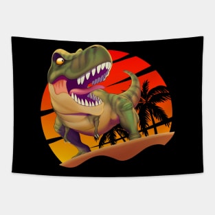 Surfing time dinosaur Tapestry