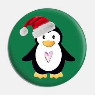 Santa Penguin Pin