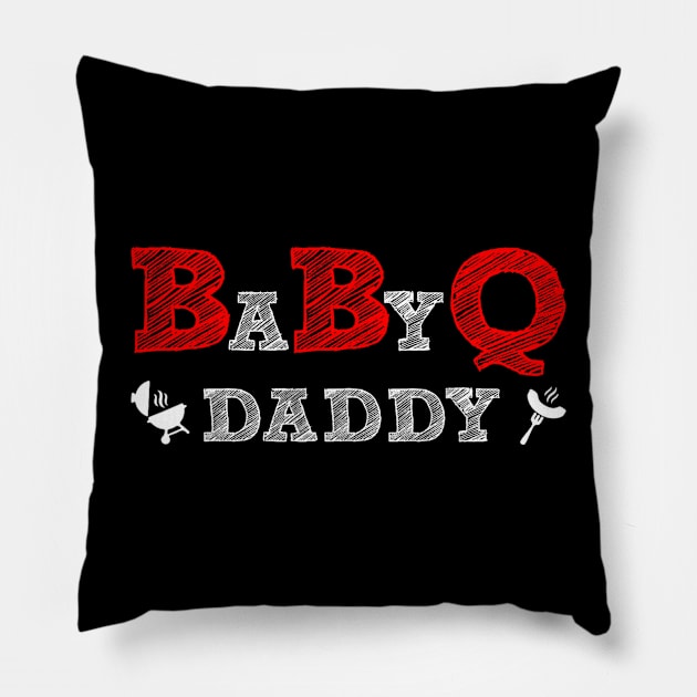 Baby Daddy Bbq Pillow by Mitsue Kersting