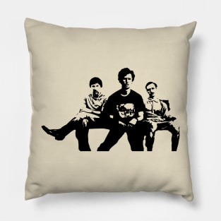 Napolean, Kip, and Uncle Rico on a couch Pillow