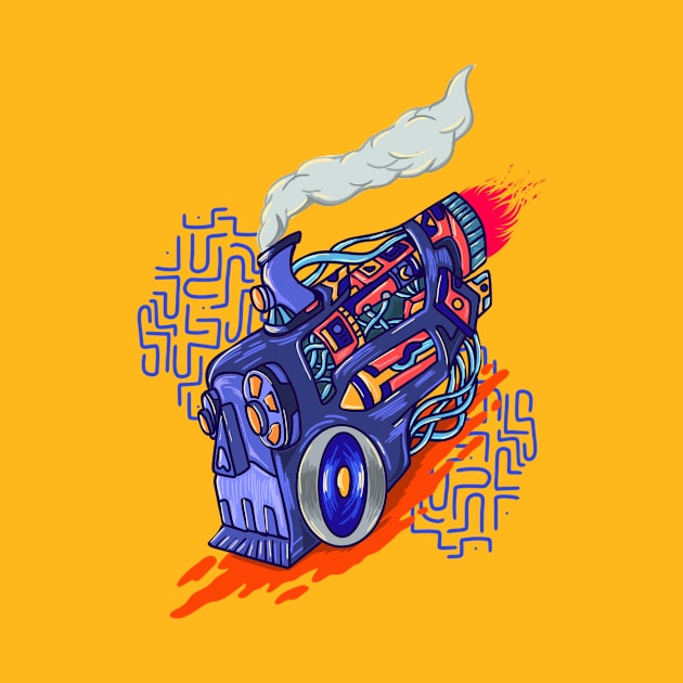 The Locomotive vehicle by ibenboy illustration