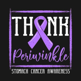 Stomach Cancer Awareness Gastric Support Periwinkle Ribbon T-Shirt