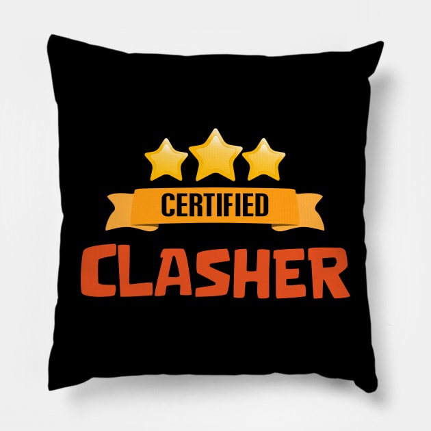 Certified Clasher Pillow by Marshallpro