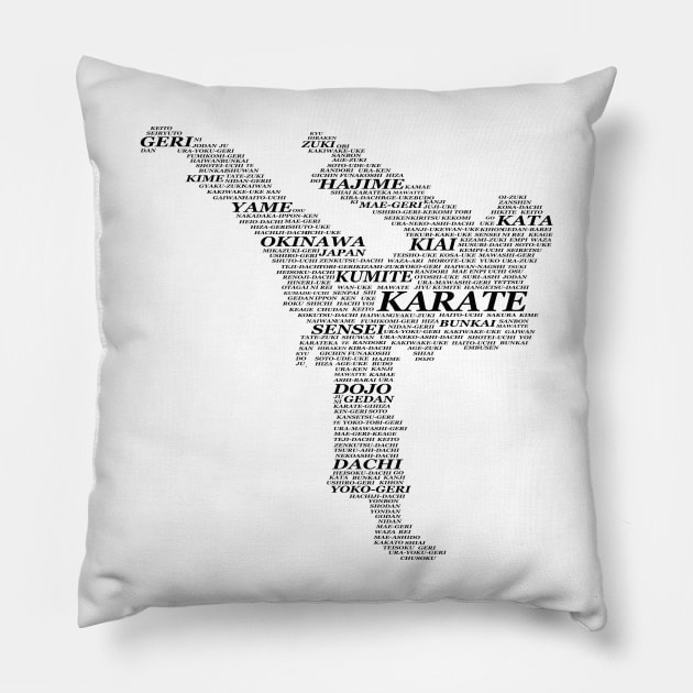 Karate Terms and Vocabulary Design Pillow by Tolan79 Magic Designs