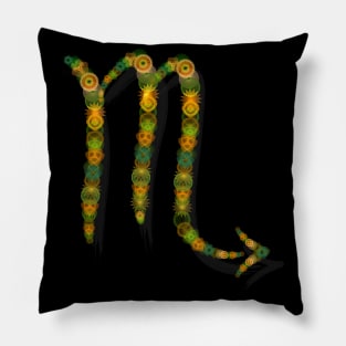 Spirograph Scorpio Zodiac Horoscope Symbol Pillow