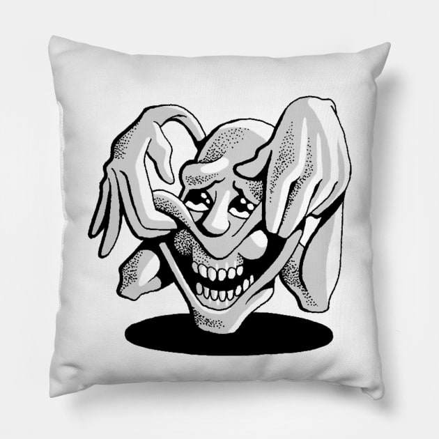 Forced Smile Pillow by emilpytlik