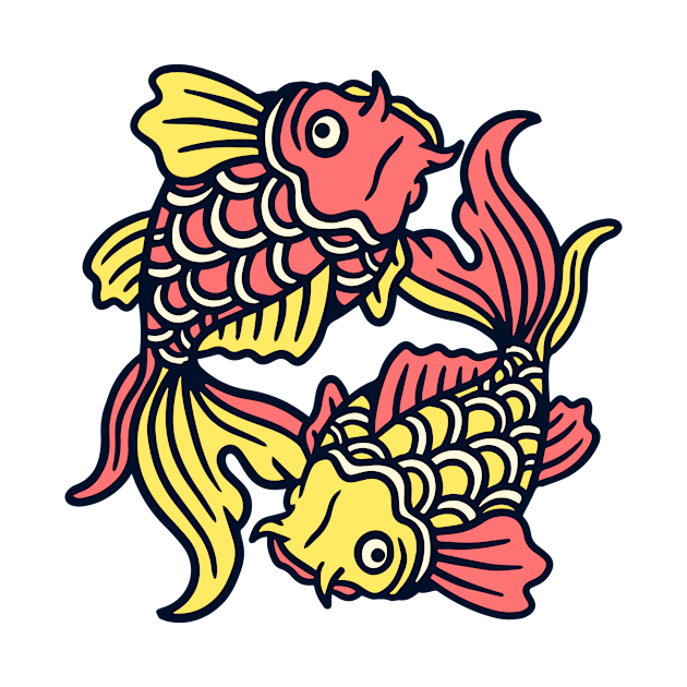 Twin Goldfish by herbivorass