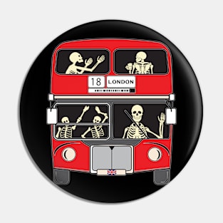 Double Decker Bus - Skeleton Crew Pin