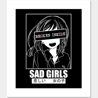 Im Fine Sad Anime Boy' Poster, picture, metal print, paint by AestheticAlex