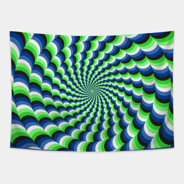 Optical Illusion Design Tapestry by GreenGuyTeesStore