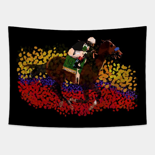 Authentic 2020 Kentucky Derby - Famous Racehorse Design Tapestry by Ginny Luttrell