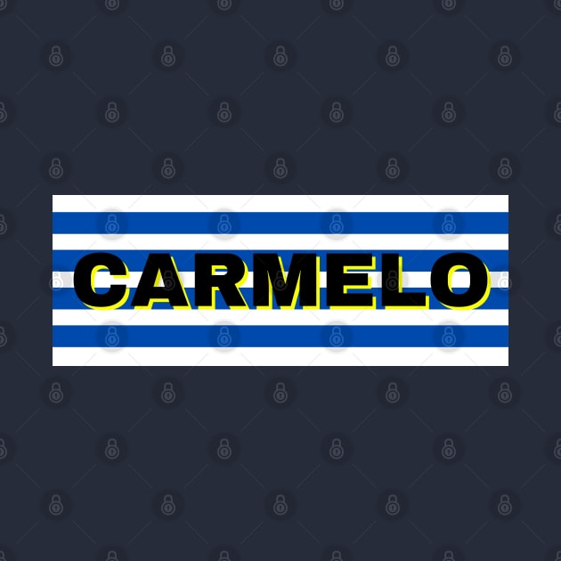 Carmelo City in Uruguay Flag Stripes by aybe7elf