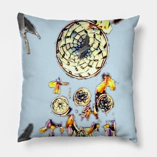 Eagle on a dreamcatcher Pillow