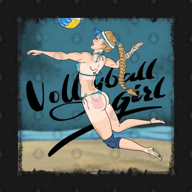 volleyball girl player fan by Vikki.Look