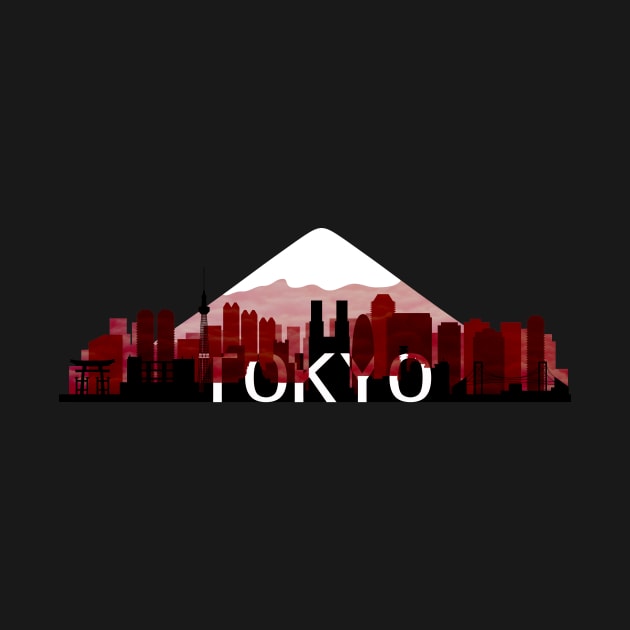 Tokyo Skyline by superdupertees