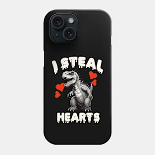 Kids I Steal Hearts Dino Baby Boy Valentines Day Phone Case