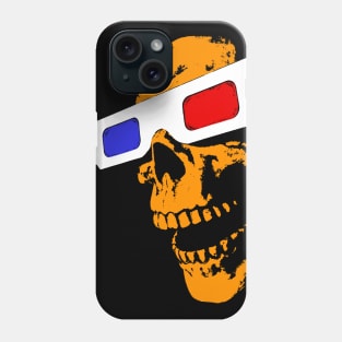 3D Skull (orange) Phone Case