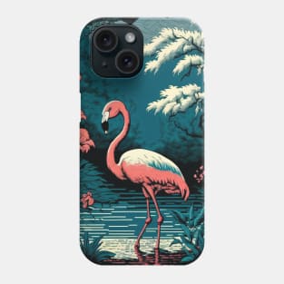 Stunning flamingo in a beautiful lake Phone Case