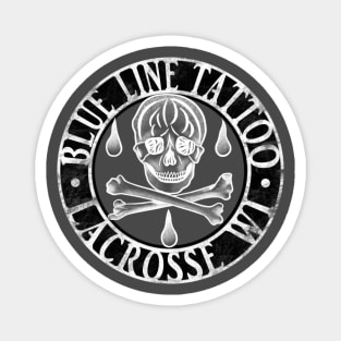 Blue Line Tattoo La Crosse WI Skull Draphic Magnet