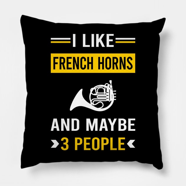 3 People French Horn Pillow by Good Day