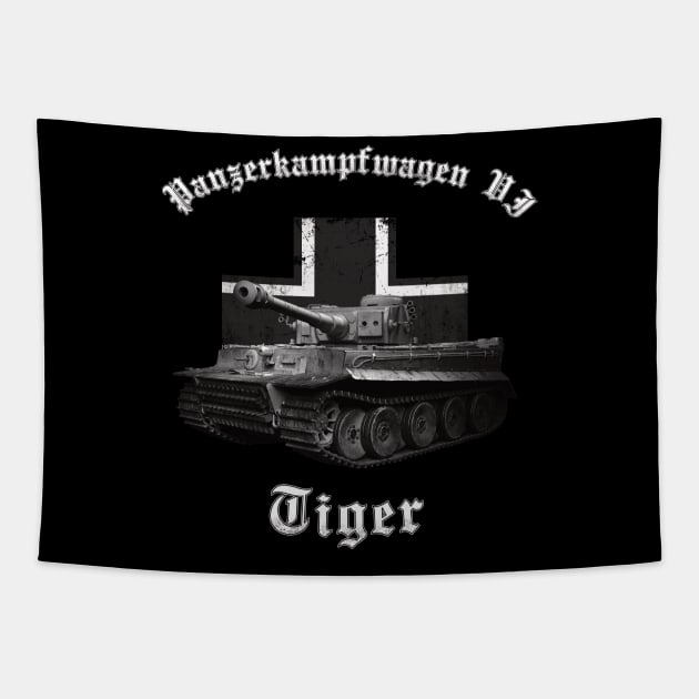 Panzerkampfwagen VI Tiger German Tank Tapestry by Beltschazar