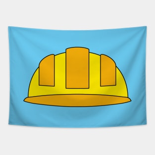 Yellow Hard Hat Cartoon Tapestry