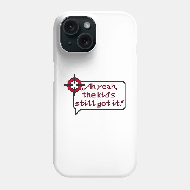 Resident Evil Carlos Oliveira Quote Pixel Art Phone Case by AlleenasPixels