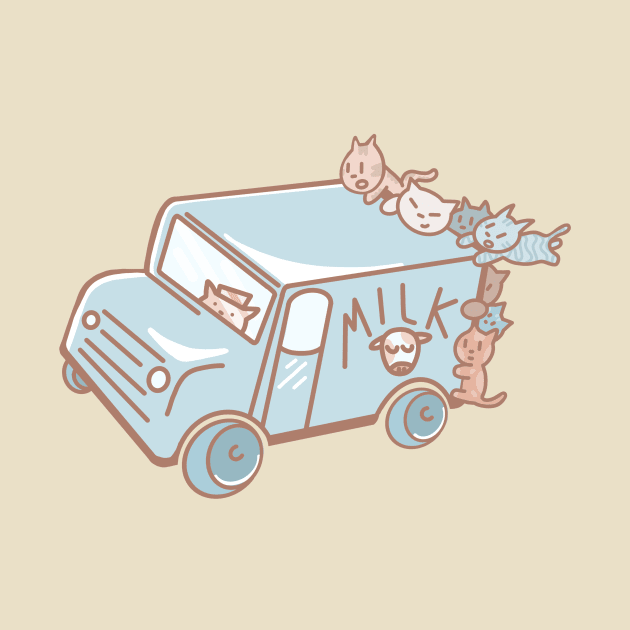 Kitty Cat Milk Truck by sadsquatch