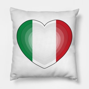 Heart Love Flag of Italy Pillow