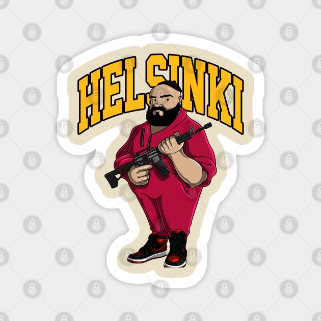 Helsinki Money Heist Magnet by namanyastudios