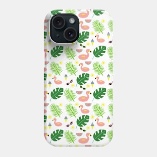 Tropical Flamingos Phone Case