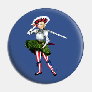 Landsknecht Frau Pin Up Girl Pin