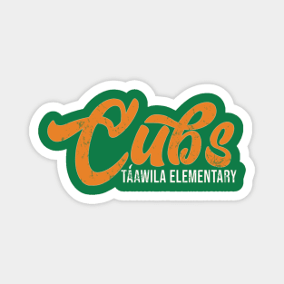 TES Cubs with Colorful Bear - Front and Back Magnet